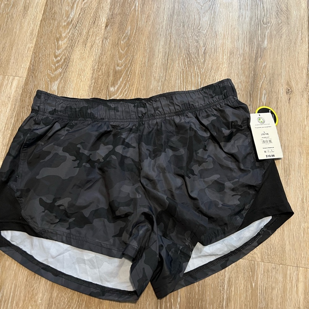 Black Camo Athletic Shorts